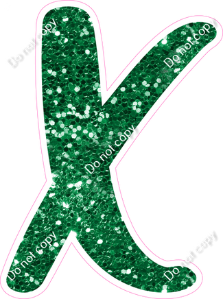 CU 23.5" Individuals - Green Sparkle X