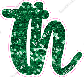 CU 23.5" Individuals - Green Sparkle TH