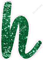 CU 23.5" Individuals - Green Sparkle h