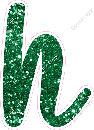 CU 23.5" Individuals - Green Sparkle h