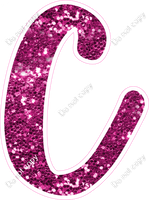 CU 23.5" Individuals - Hot Pink Sparkle C