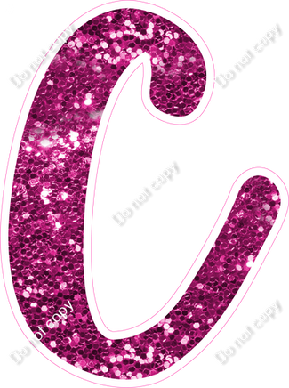 CU 23.5" Individuals - Hot Pink Sparkle C