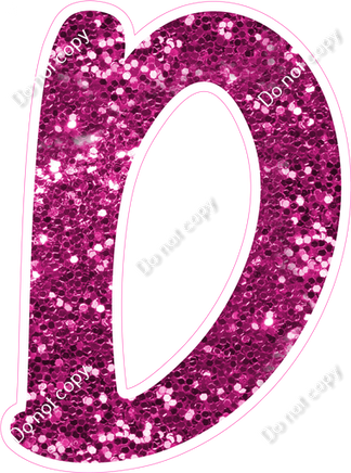 CU 23.5" Individuals - Hot Pink Sparkle D