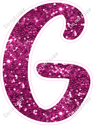 CU 23.5" Individuals - Hot Pink Sparkle G