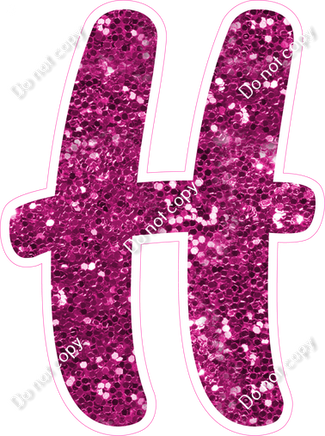 CU 23.5" Individuals - Hot Pink Sparkle H