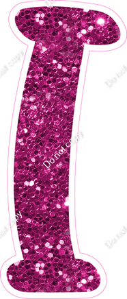 CU 23.5" Individuals - Hot Pink Sparkle I