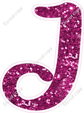 CU 23.5" Individuals - Hot Pink Sparkle J