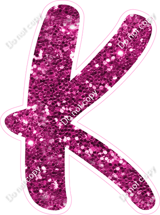 CU 23.5" Individuals - Hot Pink Sparkle K