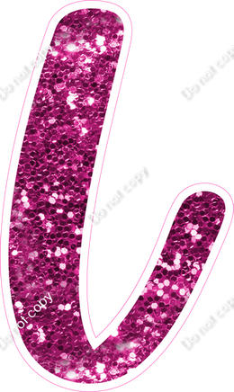 CU 23.5" Individuals - Hot Pink Sparkle L