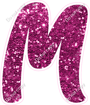 CU 23.5" Individuals - Hot Pink Sparkle M