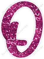 CU 23.5" Individuals - Hot Pink Sparkle O