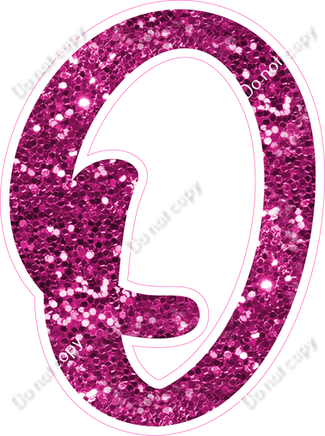 CU 23.5" Individuals - Hot Pink Sparkle O