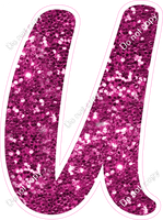 CU 23.5" Individuals - Hot Pink Sparkle U