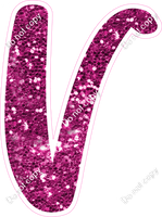 CU 23.5" Individuals - Hot Pink Sparkle V