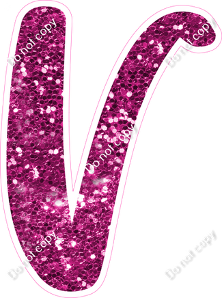 CU 23.5" Individuals - Hot Pink Sparkle V