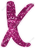 CU 23.5" Individuals - Hot Pink Sparkle X