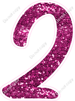 CU 23.5" Individuals - Hot Pink Sparkle 2