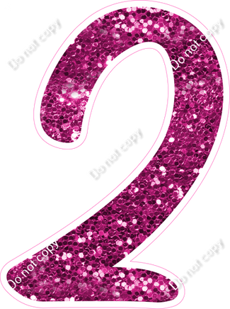 CU 23.5" Individuals - Hot Pink Sparkle 2