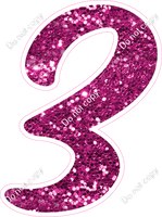 CU 23.5" Individuals - Hot Pink Sparkle 3