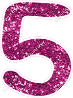 CU 23.5" Individuals - Hot Pink Sparkle 5