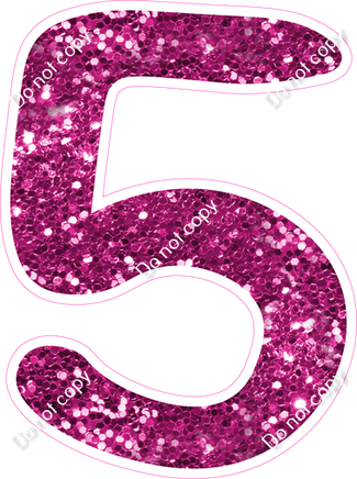 CU 23.5" Individuals - Hot Pink Sparkle 5