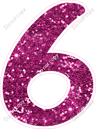 CU 23.5" Individuals - Hot Pink Sparkle 6