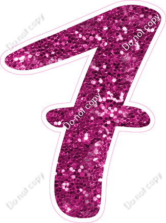 CU 23.5" Individuals - Hot Pink Sparkle 7