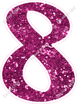 CU 23.5" Individuals - Hot Pink Sparkle 8