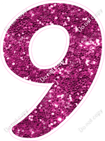 CU 23.5" Individuals - Hot Pink Sparkle 9