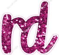 CU 23.5" Individuals - Hot Pink Sparkle RD