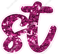 CU 23.5" Individuals - Hot Pink Sparkle ST