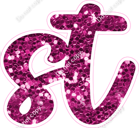 CU 23.5" Individuals - Hot Pink Sparkle ST