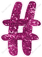 CU 23.5" Individuals - Hot Pink Sparkle #