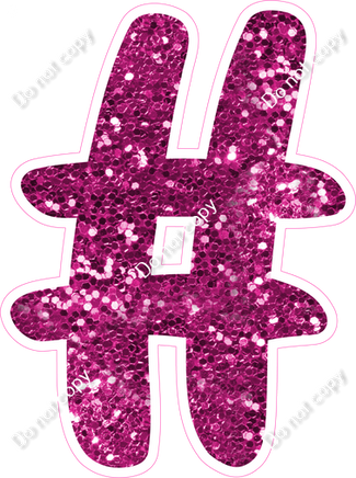 CU 23.5" Individuals - Hot Pink Sparkle #