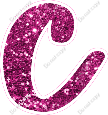 CU 23.5" Individuals - Hot Pink Sparkle c