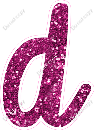 CU 23.5" Individuals - Hot Pink Sparkle d