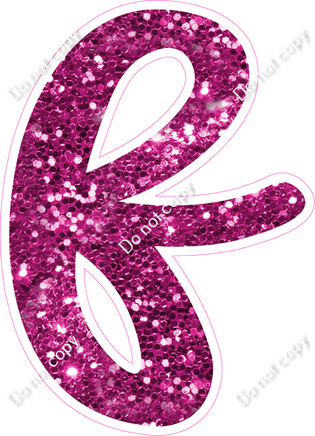 CU 23.5" Individuals - Hot Pink Sparkle f