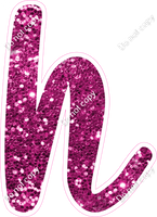 CU 23.5" Individuals - Hot Pink Sparkle h