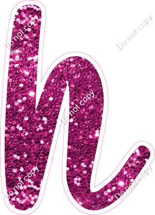 CU 23.5" Individuals - Hot Pink Sparkle h