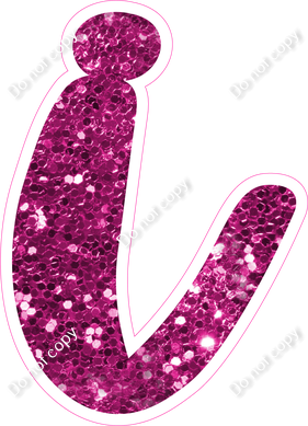 CU 23.5" Individuals - Hot Pink Sparkle i