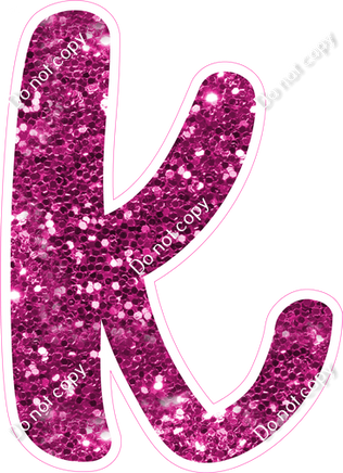 CU 23.5" Individuals - Hot Pink Sparkle k