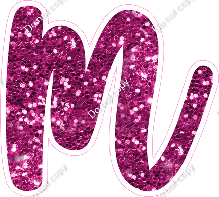 CU 23.5" Individuals - Hot Pink Sparkle m