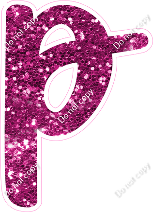 CU 23.5" Individuals - Hot Pink Sparkle p