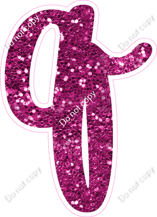 CU 23.5" Individuals - Hot Pink Sparkle q