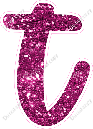 CU 23.5" Individuals - Hot Pink Sparkle t