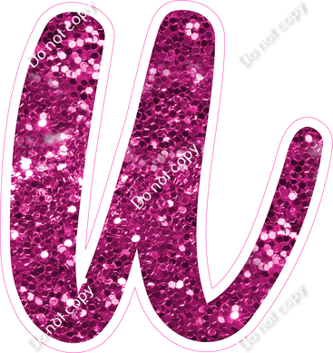 CU 23.5" Individuals - Hot Pink Sparkle u