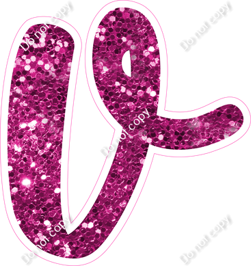 CU 23.5" Individuals - Hot Pink Sparkle v