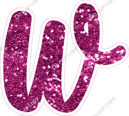 CU 23.5" Individuals - Hot Pink Sparkle w