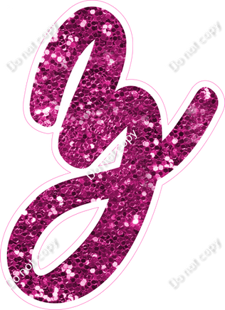 CU 23.5" Individuals - Hot Pink Sparkle z