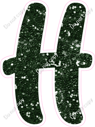 CU 23.5" Individuals - Hunter Green Sparkle H
